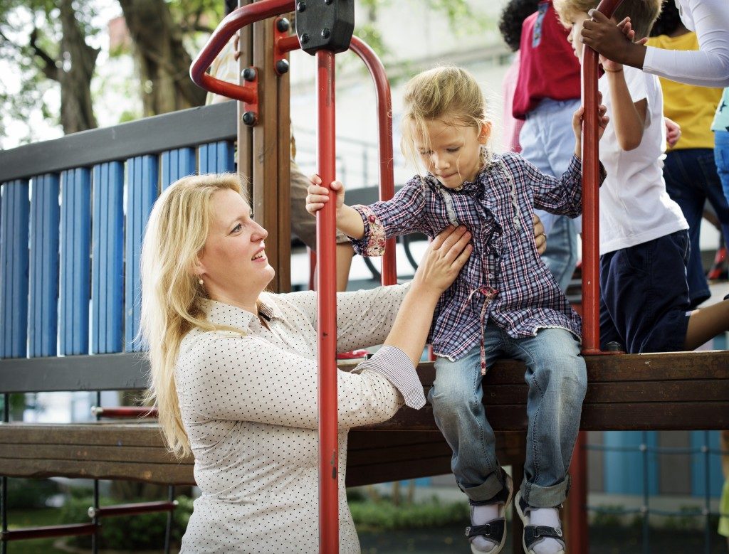 Little girl in the playground