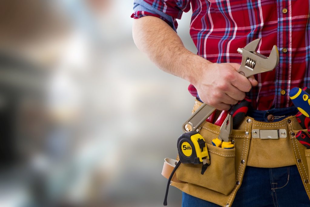 worker with a tool belt