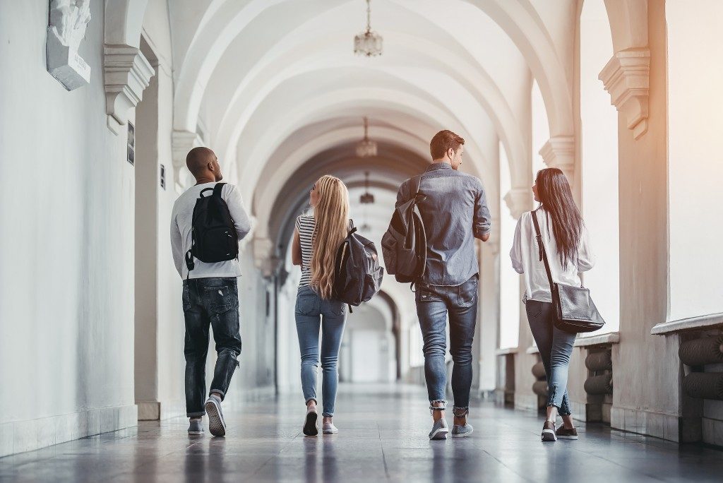 students at the hallway